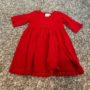 Bumbelou handmade red baby dress size 6-12 months